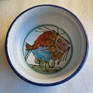 Portugal Pottery Porches Algarve Painted Fish Bowl.